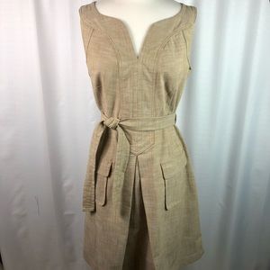 Sharagano Tan Linen Dress 12